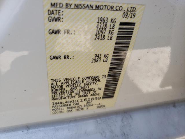 Photo 10 from auction – 2020 NISSAN ALTIMA S with VIN 1N4BL4BV1LC161899