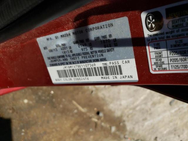 Photo 10 from auction – 2014 MAZDA 3 TOURING with VIN JM1BM1V78E1107369