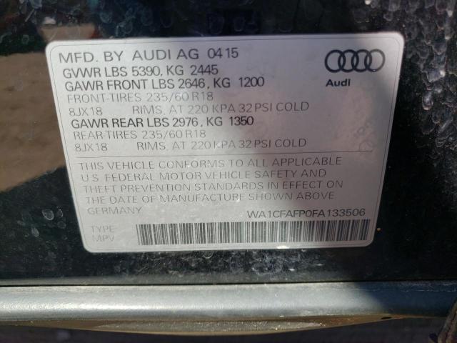 Photo 10 from auction – 2015 AUDI Q5 PREMIUM with VIN WA1CFAFP0FA133506