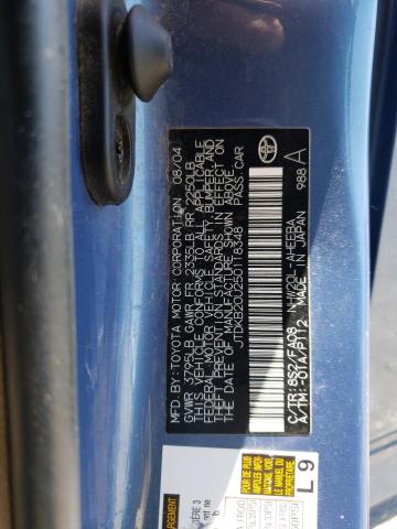 Photo 10 from auction – 2005 TOYOTA PRIUS with VIN JTDKB20U250118348
