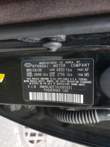 Photo 10 from auction – 2010 HYUNDAI GENESIS 3. with VIN KMHGC4DE7AU085931