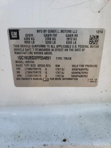 Photo 10 from auction – 2015 CHEVROLET SILVERADO with VIN 1GC1KUEGXFF554891