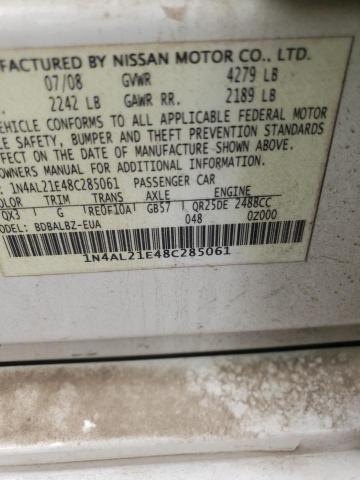 Photo 10 from auction – 2008 NISSAN ALTIMA 2.5 with VIN 1N4AL21E48C285061