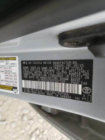 Photo 10 from auction – 2005 TOYOTA COROLLA CE with VIN 2T1BR32E05C507129