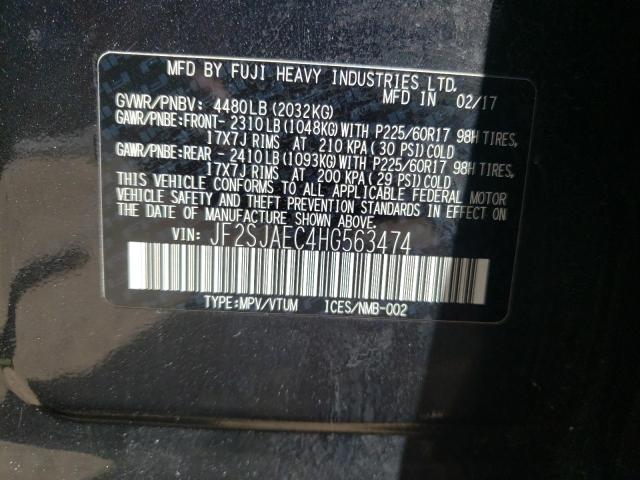 Photo 10 from auction – 2017 SUBARU FORESTER 2 with VIN JF2SJAEC4HG563474