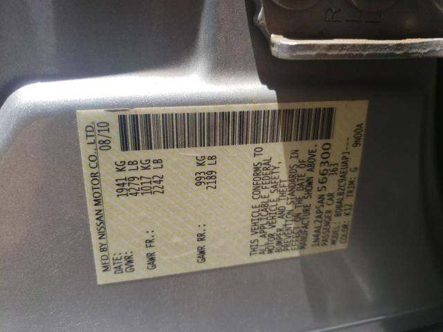 Photo 10 from auction – 2010 NISSAN ALTIMA BAS with VIN 1N4AL2AP5AN566300