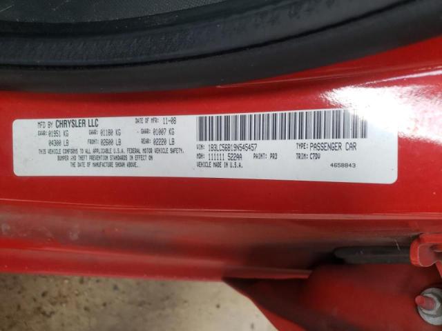 Photo 10 from auction – 2009 DODGE AVENGER SX with VIN 1B3LC56B19N545457