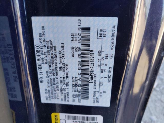 Photo 10 from auction – 2020 FORD MUSTANG with VIN 1FA6P8TH4L5189819
