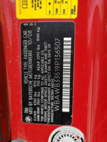 Photo 10 from auction – 2009 BMW 328 I with VIN WBAWB33519P136507