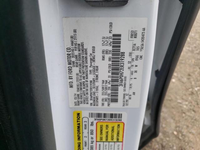 Photo 10 from auction – 2014 FORD FUSION SE with VIN 3FA6P0H72ER319288