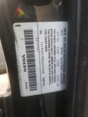 Photo 10 from auction – 2003 VOLVO S60 with VIN YV1RS61T832245208