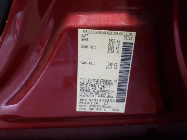 Photo 10 from auction – 2014 NISSAN ALTIMA 2.5 with VIN 1N4AL3AP7EN349858