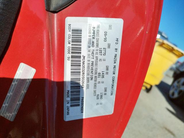 Photo 10 from auction – 1994 MAZDA MX-5 MIATA with VIN JM1NA3532R0502643