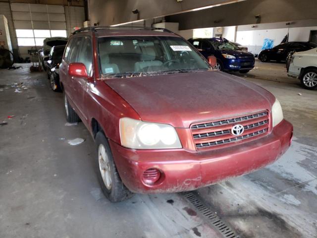 TOYOTA HIGHLANDER 2002 with VIN JTEGF21A920052449 - Photo from auction