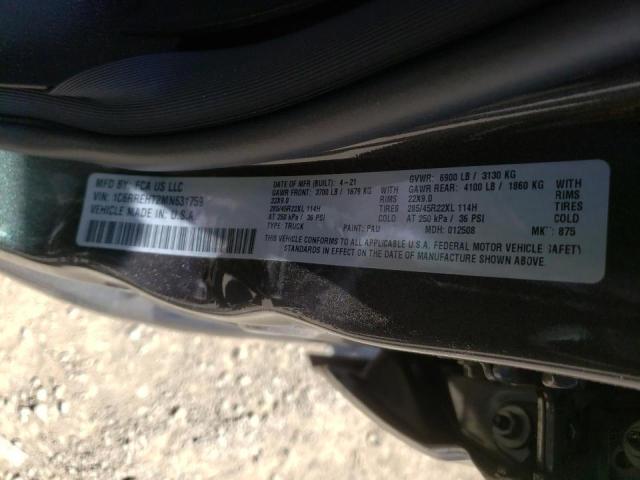 Photo 10 from auction – 2021 RAM 1500 LIMIT with VIN 1C6RREHT2MN631759