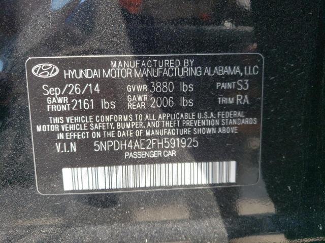 Photo 10 from auction – 2015 HYUNDAI ELANTRA SE with VIN 5NPDH4AE2FH591925