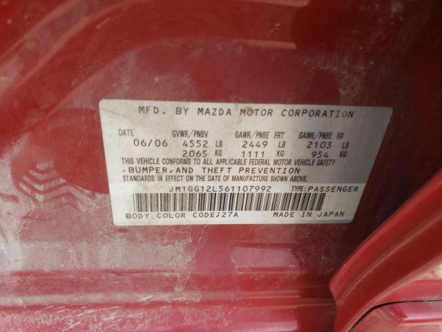 Photo 10 from auction – 2006 MAZDA SPEED 6 with VIN JM1GG12L561107992