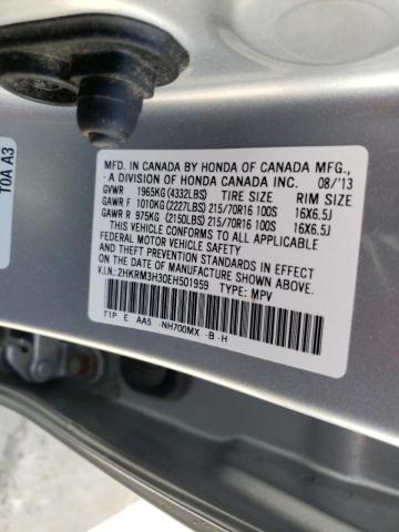 Photo 10 from auction – 2014 HONDA CR-V LX with VIN 2HKRM3H30EH501959