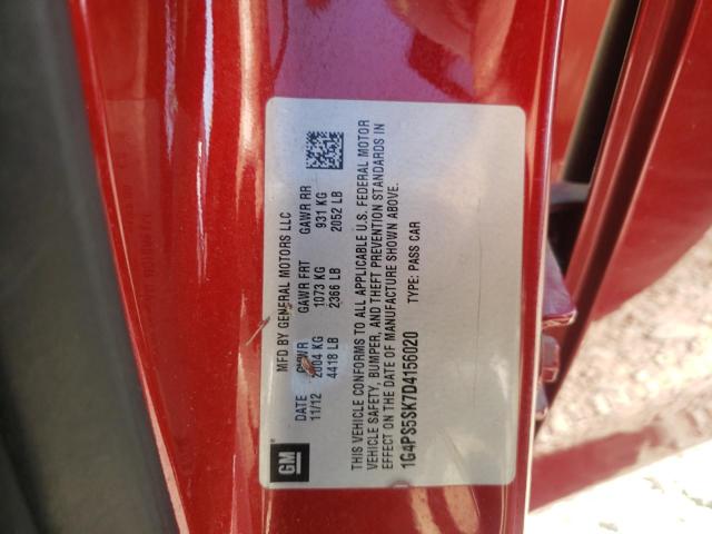 Photo 10 from auction – 2013 BUICK VERANO with VIN 1G4PS5SK7D4156020