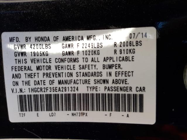 Photo 10 from auction – 2014 HONDA ACCORD LX with VIN 1HGCR2F35EA291324