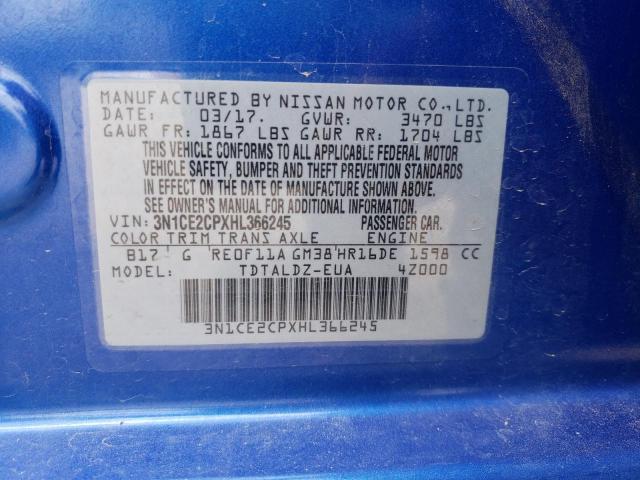 Photo 10 from auction – 2017 NISSAN VERSA NOTE with VIN 3N1CE2CPXHL366245