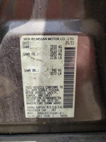 Photo 10 from auction – 2015 NISSAN ALTIMA 2.5 with VIN 1N4AL3AP5FC451656