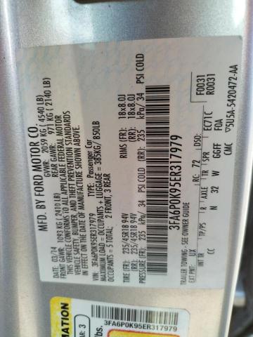 Photo 10 from auction – 2014 FORD FUSION TIT with VIN 3FA6P0K95ER317979
