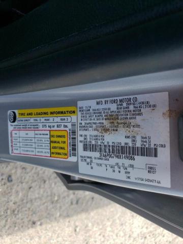 Photo 10 from auction – 2019 FORD FUSION S with VIN 3FA6P0G79KR149086