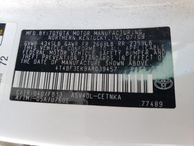 Photo 10 from auction – 2010 TOYOTA CAMRY BASE with VIN 4T4BF3EK9AR039457