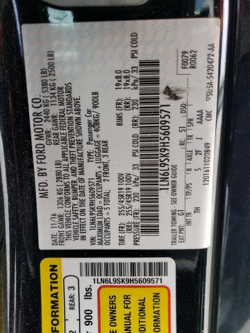 Photo 10 from auction – 2017 LINCOLN CONTINENTA with VIN 1LN6L9SK9H5609571