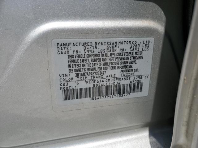 Photo 10 from auction – 2014 NISSAN SENTRA S with VIN 3N1AB7AP4EY233477