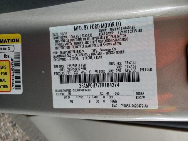 Photo 10 from auction – 2015 FORD FUSION SE with VIN 3FA6P0H77FR184374