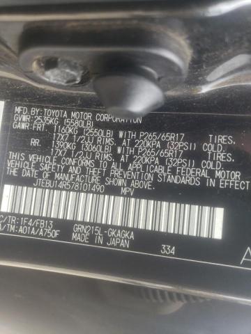 Photo 10 from auction – 2007 TOYOTA 4RUNNER SR with VIN JTEBU14R578101490