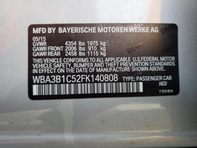 Photo 10 from auction – 2015 BMW 320 I with VIN WBA3B1C52FK140808