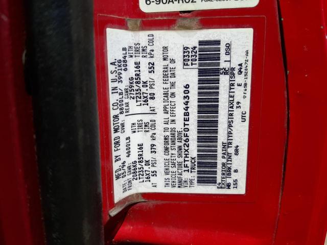 Photo 10 from auction – 1996 FORD F250 with VIN 1FTHX26F0TEB44306