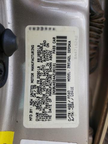 Photo 10 from auction – 2010 TOYOTA COROLLA BA with VIN 1NXBU4EE4AZ180131