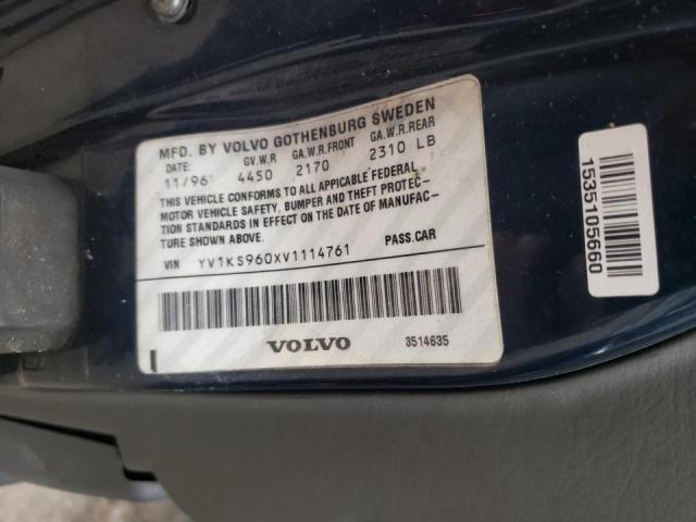Photo 10 from auction – 1997 VOLVO 960 with VIN YV1KS960XV1114761