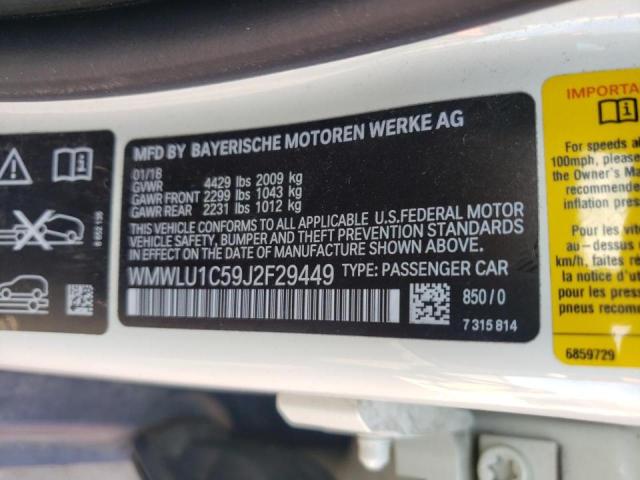 Photo 10 from auction – 2018 MINI COOPER CLU with VIN WMWLU1C59J2F29449