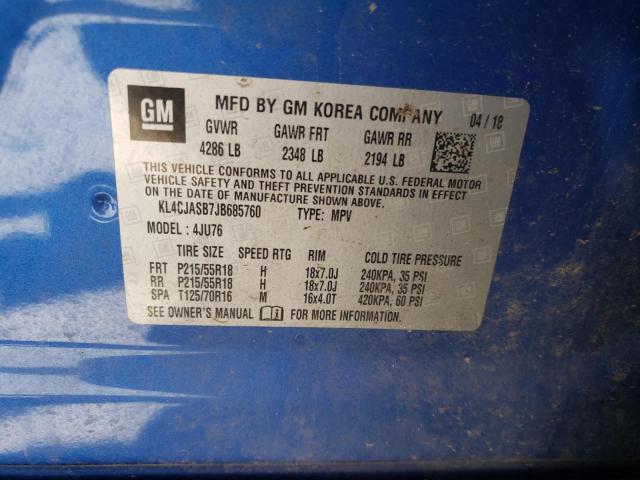 Photo 10 from auction – 2018 BUICK ENCORE PRE with VIN KL4CJASB7JB685760