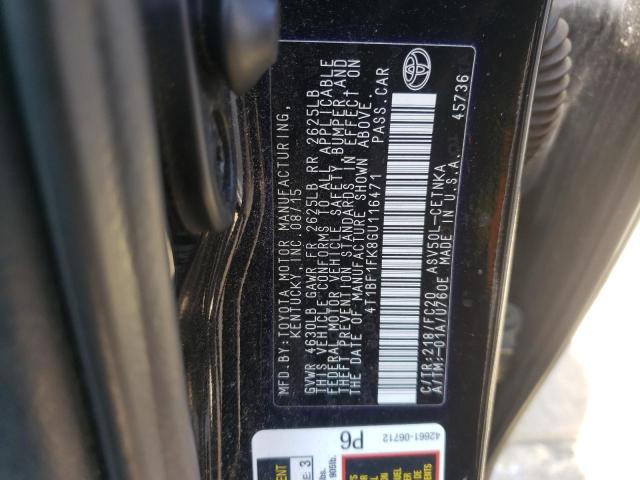 Photo 10 from auction – 2016 TOYOTA CAMRY LE with VIN 4T1BF1FK8GU116471