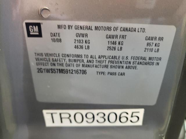 Photo 10 from auction – 2009 CHEVROLET IMPALA POL with VIN 2G1WS57M591216706
