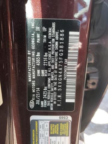 Photo 10 from auction – 2015 KIA OPTIMA EX with VIN 5XXGN4A75FG381886