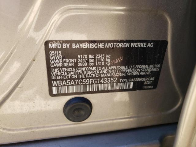 Photo 10 from auction – 2015 BMW 528 XI with VIN WBA5A7C59FG143352