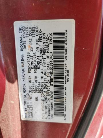 Photo 10 from auction – 2001 TOYOTA TUNDRA ACC with VIN 5TBBT48151S140413