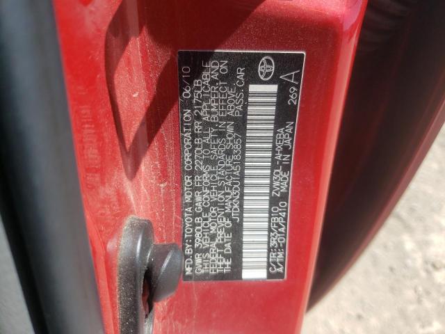 Photo 10 from auction – 2010 TOYOTA PRIUS with VIN JTDKN3DU1A5183857