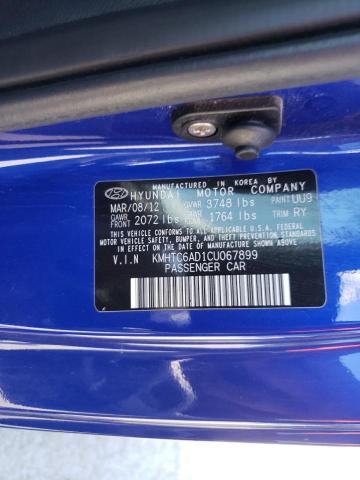 Photo 10 from auction – 2012 HYUNDAI VELOSTER with VIN KMHTC6AD1CU067899