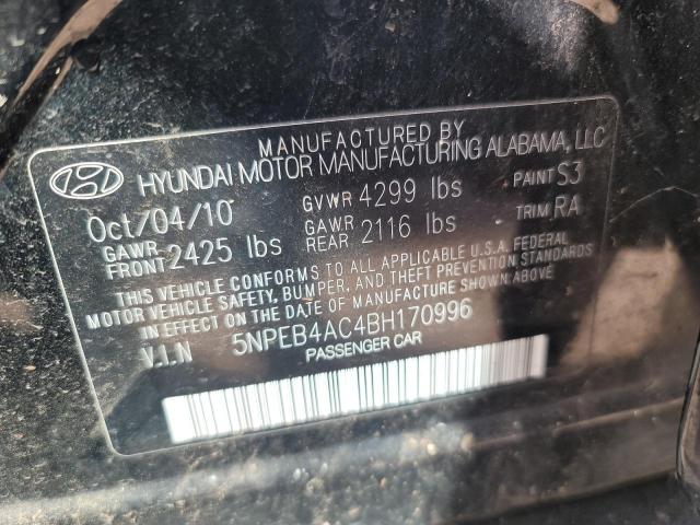 Photo 10 from auction – 2011 HYUNDAI SONATA GLS with VIN 5NPEB4AC4BH170996