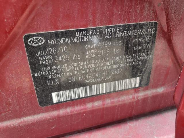Photo 10 from auction – 2011 HYUNDAI SONATA SE with VIN 5NPEC4AC4BH113582