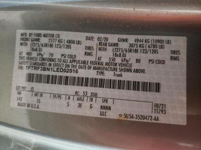 Photo 10 from auction – 2020 FORD F350 SUPER with VIN 1FTRF3BN1LED02016