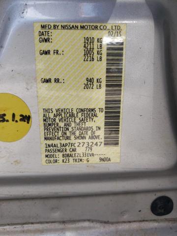 Photo 10 from auction – 2015 NISSAN ALTIMA 2.5 with VIN 1N4AL3AP7FC273247